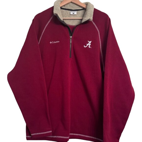 Columbia Other - Columbia Men's Alabama Crimson Tide red knit sherpa collar zip pullover Large